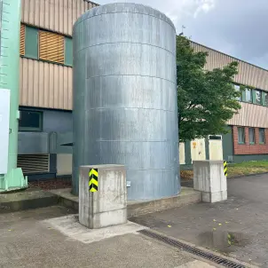 Pufferspeicher des Logistikzentrums in Aschaffenburg, Bayern